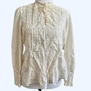 Zara Woman Vintage Victorian- style Blouse 🤍